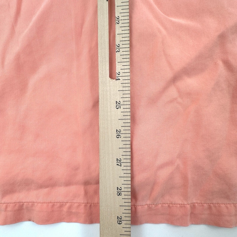 Bugatchi Men M Short Sleeve Shirt Men Salmon Pink Tencel Button Up Pocket Medium - Picture 11 of 14